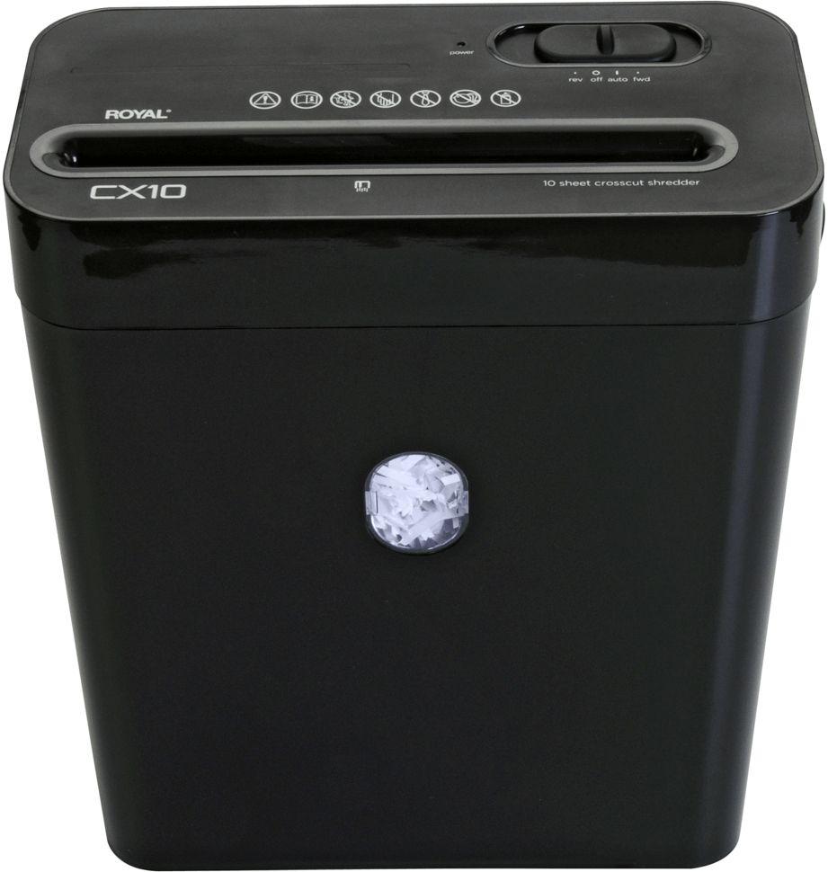 Royal  CX10 Crosscut Shredder - Black - Excellent