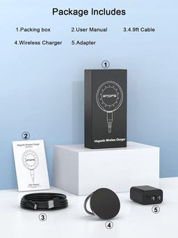 RTOPS Magnetic Wireless Charger - Gray