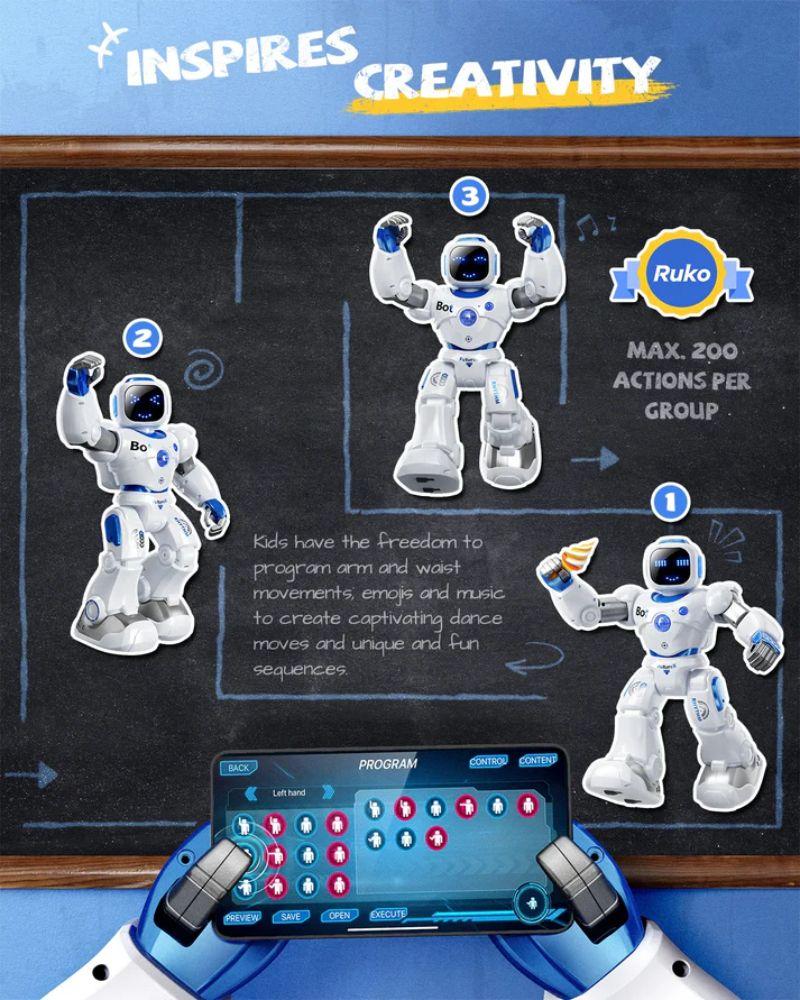 Ruko 1088 Large Smart Robots for Kids - Blue