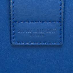 Saint Laurent Calfskin Monogram Baby Cabas Tote - Calfskin - Blue