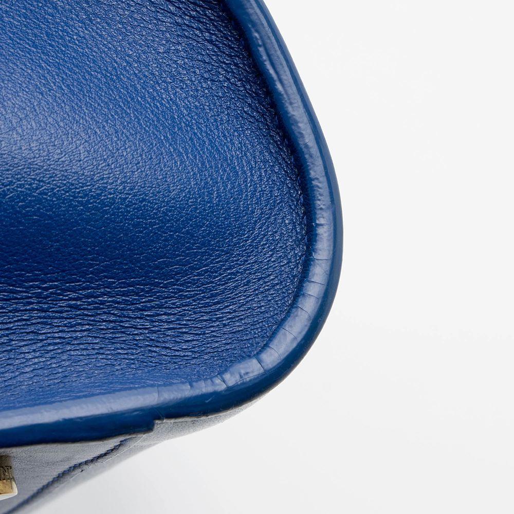 Saint Laurent Calfskin Monogram Baby Cabas Tote - Calfskin - Blue