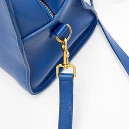 Saint Laurent Calfskin Monogram Baby Cabas Tote - Calfskin - Blue