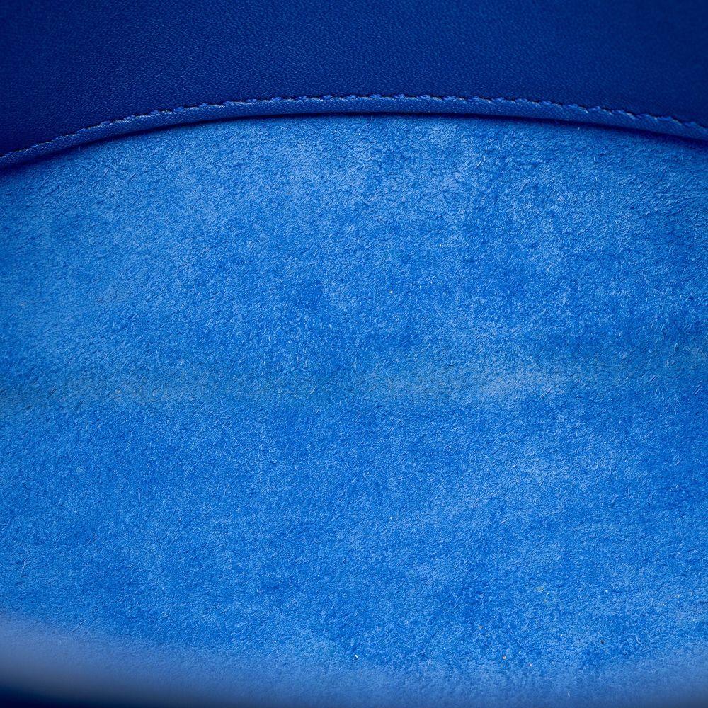 Saint Laurent Calfskin Monogram Baby Cabas Tote - Calfskin - Blue