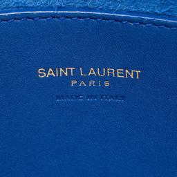 Saint Laurent Calfskin Monogram Baby Cabas Tote - Calfskin - Blue