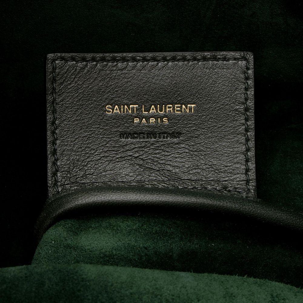 Saint Laurent Calfskin Paris VII Medium Hobo - Calfskin - Green