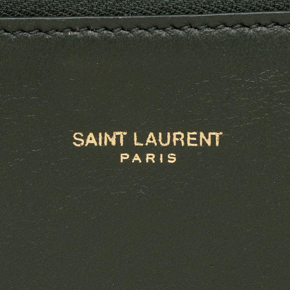 Saint Laurent Calfskin Paris VII Medium Hobo - Calfskin - Green