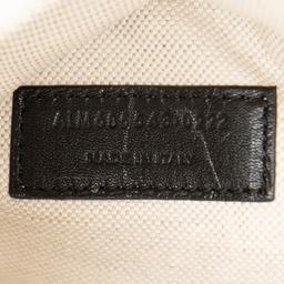 Saint Laurent Canvas Calfskin Rive Gauche Maxi Tote - Canvas - Beige/Black