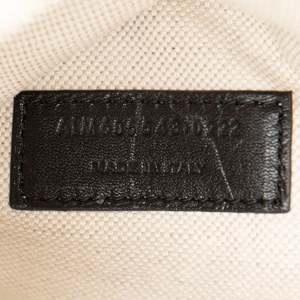 Saint Laurent Canvas Calfskin Rive Gauche Maxi Tote - Canvas - Beige/Black