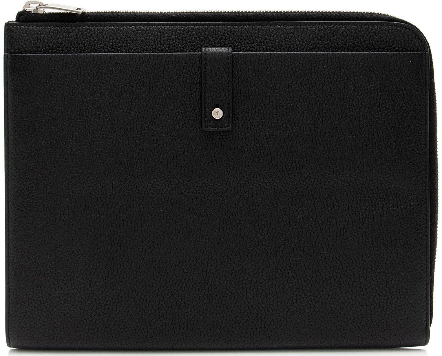 Saint Laurent  Leather Zip Pouch - Black - Leather - Excellent