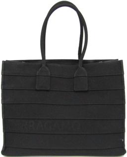 Salvatore Ferragamo Canvas Tote Bag - Canvas - Black
