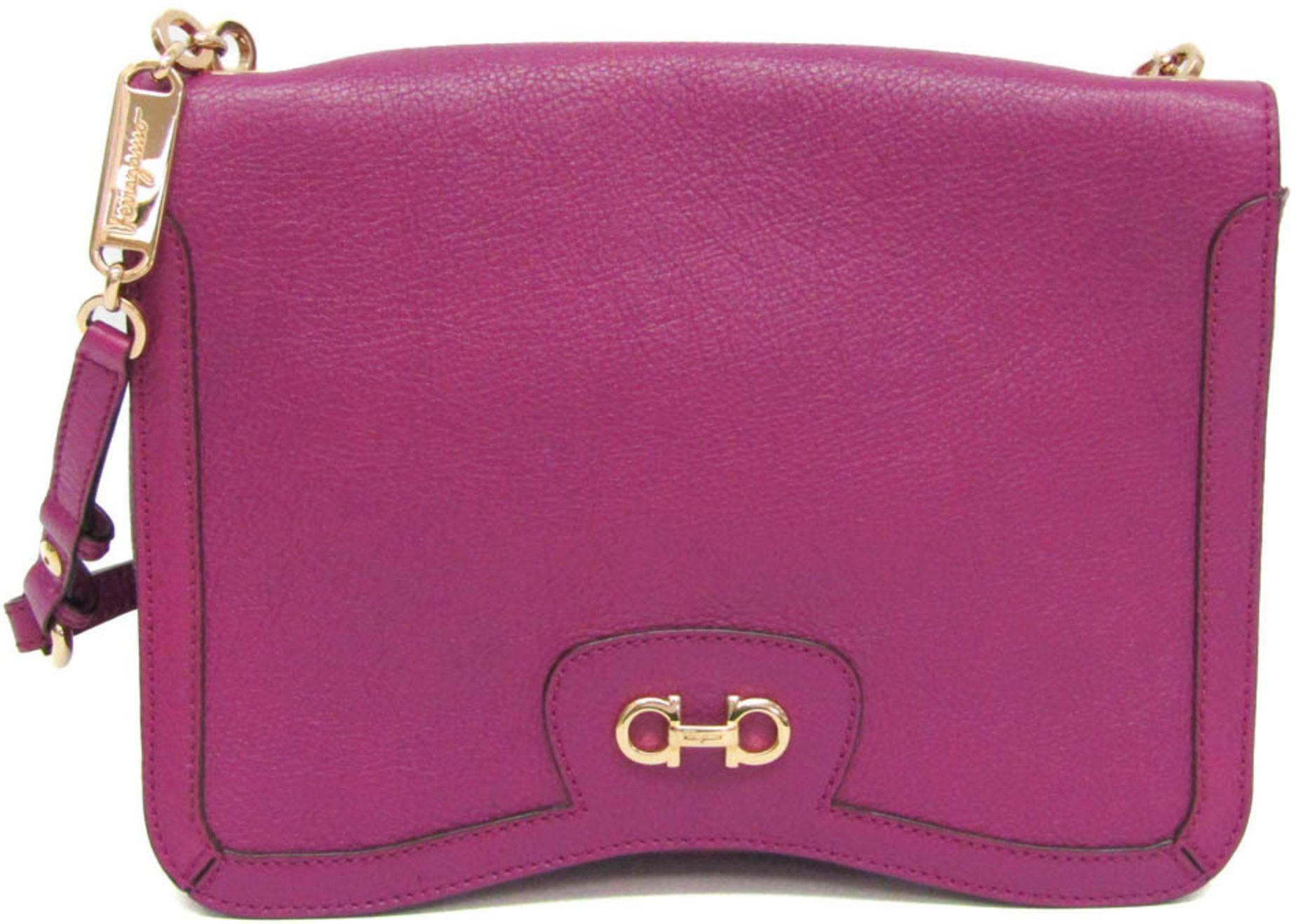 Salvatore Ferragamo  Leather Handbag - Purple - Leather - Excellent