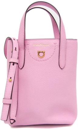 Salvatore Ferragamo Leather Shoulder Bag Handbag - Leather - Pink