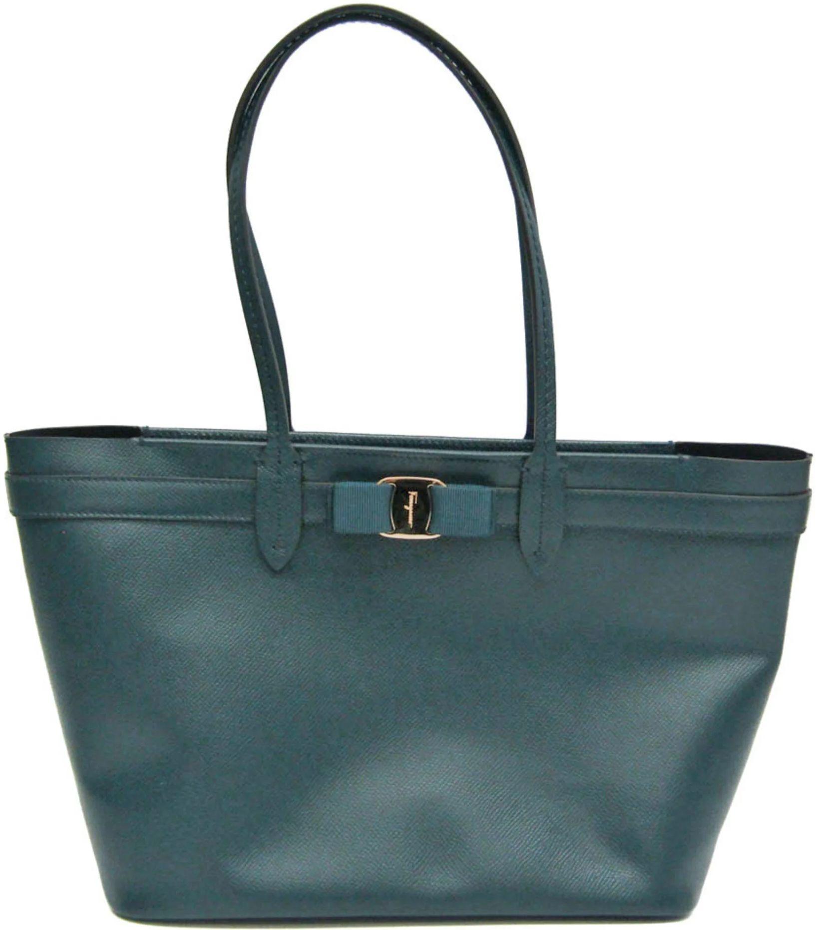 Salvatore Ferragamo  Vara Leather Tote Bag - Green - Leather - Excellent