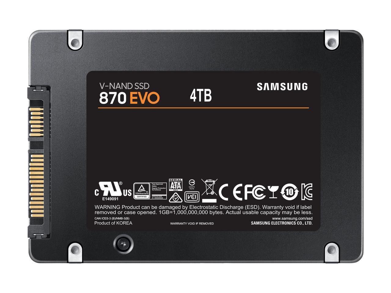 Samsung 870 EVO SATA 2.5" Interval SSD - Black (4TB)