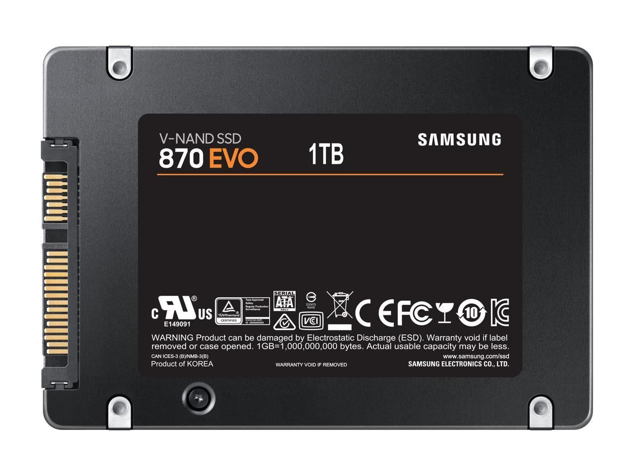 Samsung 870 EVO SATA 2.5" Interval SSD - Black (1TB)