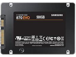 Samsung 870 EVO SATA III 2.5" 500GB Internal SSD - 500GB - Black