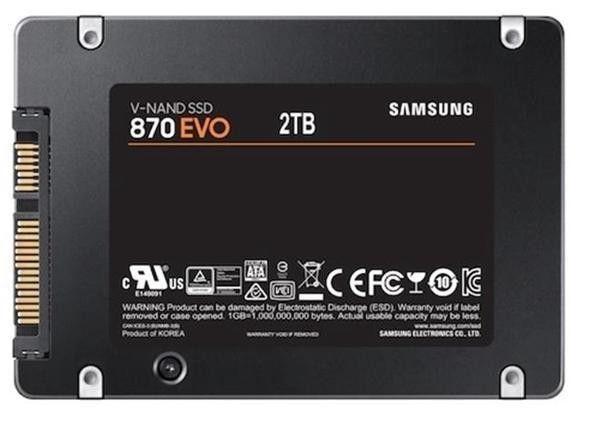 Samsung 870 EVO SATA III 2.5" Internal SSD - Black (2TB)