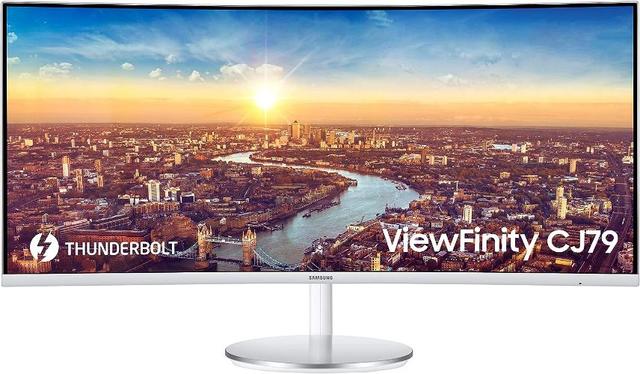 Samsung CJ791 Curved Monitor 34" in White in Pristine condition