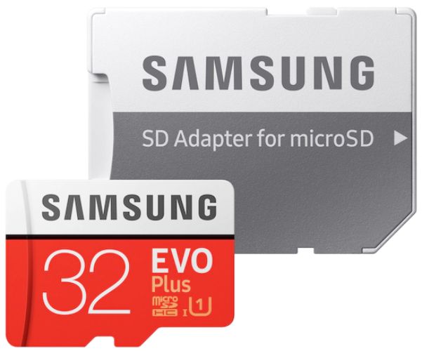 Samsung Evo Plus MicroSDXC with SD Adapter - 64GB - Red