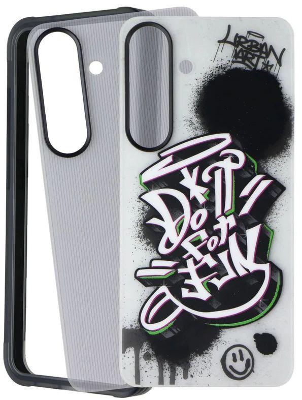 Samsung  Flipsuit Rugged Phone Case for Galaxy S25  - Black/Urban Art Graffiti - Brand New