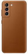 Samsung Leather Cover for Galaxy S21 5G - Brown