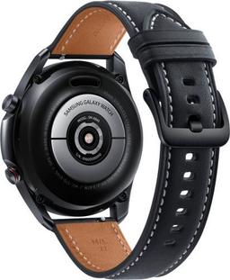Samsung Galaxy Watch3 (Bluetooth) - 8GB - 45mm - Mystic Black Stainless Steel Case with Black Leather Leather Strap