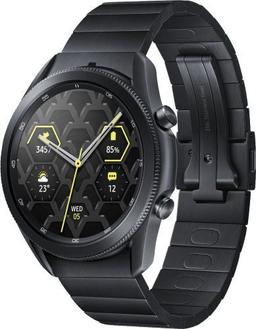 Samsung Galaxy Watch3 (Bluetooth) - 4GB - 45mm - Mystic Black Titanium Case with Black Titanium Titanium Strap