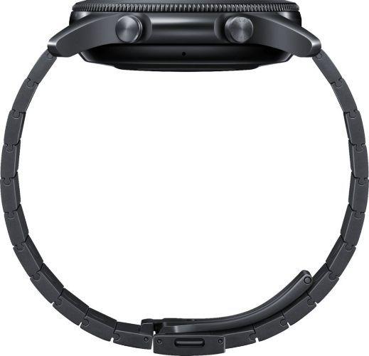 Samsung Galaxy Watch3 (Bluetooth) - 4GB - 45mm - Mystic Black Titanium Case with Black Titanium Titanium Strap