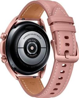 Samsung Galaxy Watch3 (Bluetooth + LTE) - 8GB - 41mm - Mystic Bronze Stainless Steel Case with Pink Leather Leather Strap