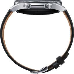 Samsung Galaxy Watch3 (Bluetooth) - 8GB - 45mm - Mystic Silver Stainless Steel Case with Black Leather Leather Strap