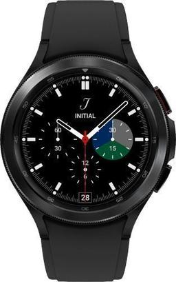 Samsung Galaxy Watch4 (Bluetooth) - 16GB - 46mm - Black Classic (Stainless Steel) Case with Black Fluoroelastomer Ridge Sports Band