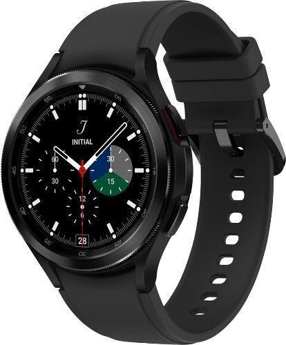 Samsung Galaxy Watch4 (Bluetooth) - 16GB - 46mm - Black Classic (Stainless Steel) Case with Black Fluoroelastomer Sport Band
