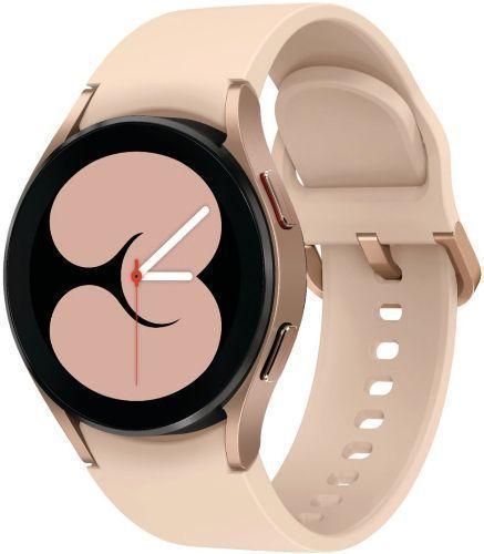 Samsung Galaxy Watch4 (Bluetooth) - 16GB - 40mm - Gold Aluminum Case with Pink Fluoroelastomer Sport Band