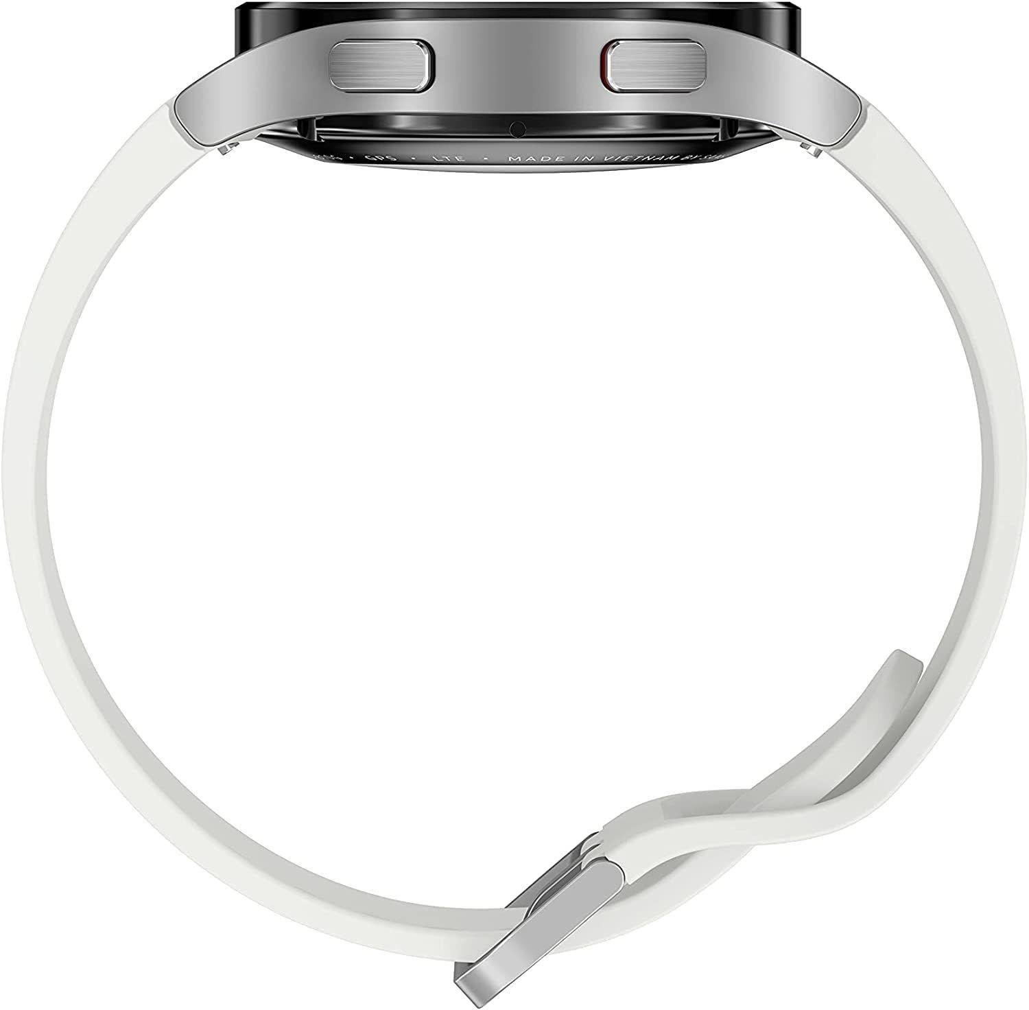 Samsung Galaxy Watch4 (Bluetooth) - 16GB - 40mm - Silver Aluminum Case with White Fluoroelastomer Sport Band