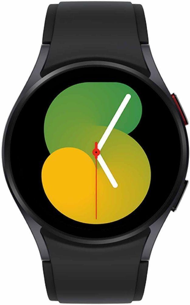 Samsung Galaxy Watch5 (Bluetooth) - 16GB - 44mm - Graphite Aluminum Case with Black Fluoroelastomer Ridge Sport Band