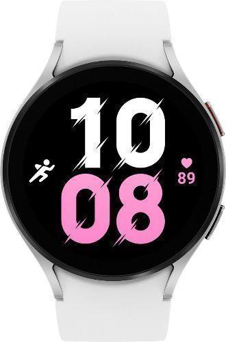 Samsung  Galaxy Watch5 - 16GB - Silver-Aluminum-Sport Band-White - Bluetooth - 44mm - Silver - Aluminum - White - Sport Band - Fluoroelastomer - Acceptable