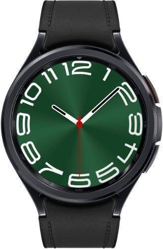 Samsung  Galaxy Watch6 - 16GB - Black-Classic (Stainless Steel)-Hybrid Eco-Leather Band-Black - Bluetooth + LTE - 47mm - Black - Classic (Stainless Steel) - Black - Hybrid Eco-Leather Band - Hybrid Eco-Leather - Acceptable