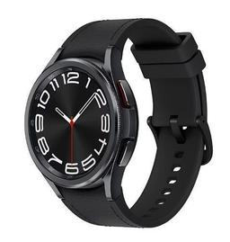 Samsung Galaxy Watch6 (Bluetooth + LTE) - 16GB - 43mm - Black Classic (Stainless Steel) Case with Black Fluoroelastomer Sports Band