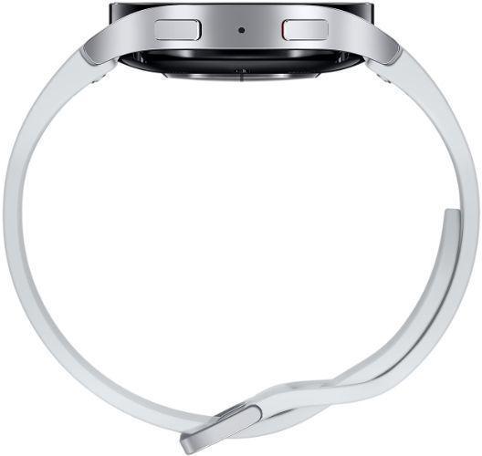 Samsung Galaxy Watch6 (Bluetooth + LTE) - 16GB - 44mm - Silver Aluminum Case with Silver Fluoroelastomer Sports Band