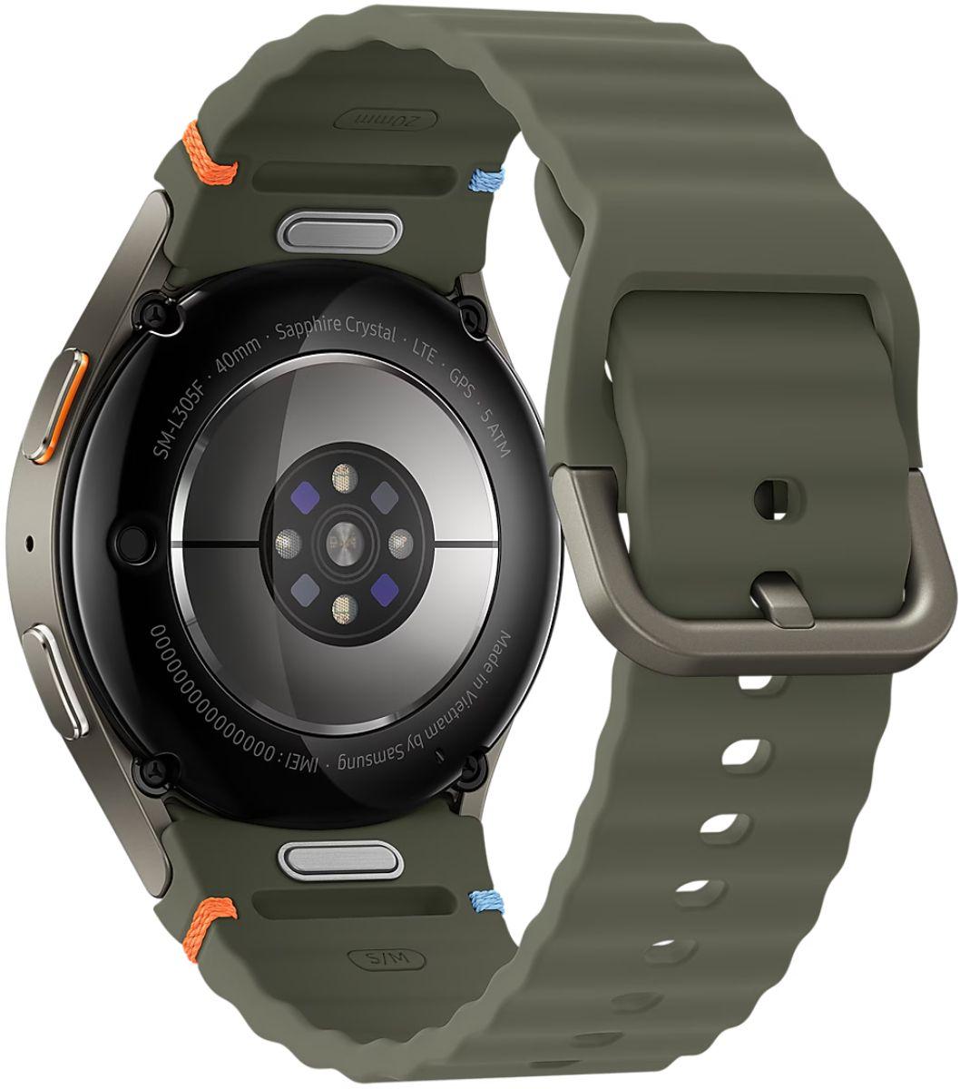Galaxy Watch7 (Bluetooth + LTE) - 32GB - 40mm - Green Aluminum Case with Green Silicone Sport Band