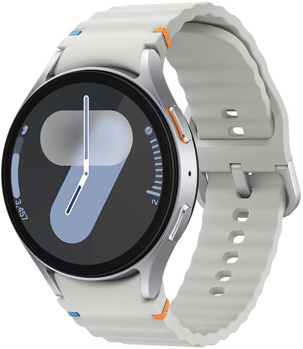 Galaxy Watch7 (Bluetooth + LTE) - 32GB - 44mm - Silver Aluminum Case with Silver Silicone Sport Band