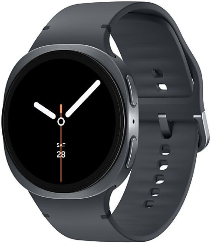 Galaxy Watch8 (Bluetooth) - 32GB - 44mm - Graphite Aluminum Case with Graphite Nitril + Nylon + Rubber Sport Band - Small/Medium Size