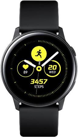Samsung Galaxy Watch Active - 4GB - 40mm - Black Aluminum Case with Black Fluoroelastomer Fluoroelastomer Strap