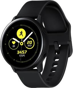 Samsung Galaxy Watch Active - 4GB - 40mm - Black Aluminum Case with Black Fluoroelastomer Fluoroelastomer Strap