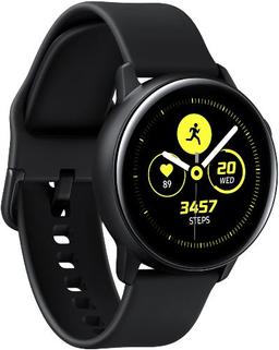 Samsung Galaxy Watch Active - 4GB - 40mm - Black Aluminum Case with Black Fluoroelastomer Fluoroelastomer Strap