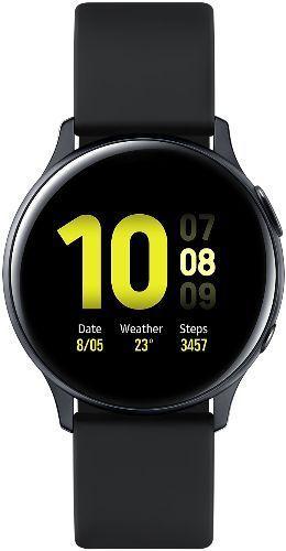 Samsung  Galaxy Watch Active2 - 4GB - Aqua Black-Aluminum-Fluoroelastomer Strap-Black - Bluetooth - 44mm - Aqua Black - Aluminum - Black - Fluoroelastomer Strap - Fluoroelastomer - Acceptable