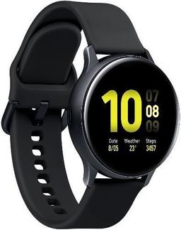 Samsung Galaxy Watch Active2 (Bluetooth) - 4GB - 40mm - Aqua Black Aluminum Case with Black Fluoroelastomer Fluoroelastomer Strap