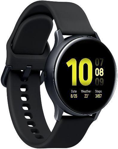 Samsung Galaxy Watch Active2 (Bluetooth) - 4GB - 40mm - Aqua Black Aluminum Case with Black Fluoroelastomer Fluoroelastomer Strap