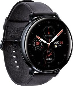 Samsung Galaxy Watch Active2 (Bluetooth) - 4GB - 40mm - Black Stainless Steel Case with Black Leather Leather Strap