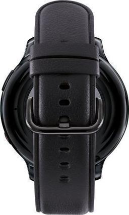 Samsung Galaxy Watch Active2 (Bluetooth) - 4GB - 40mm - Black Stainless Steel Case with Black Leather Leather Strap